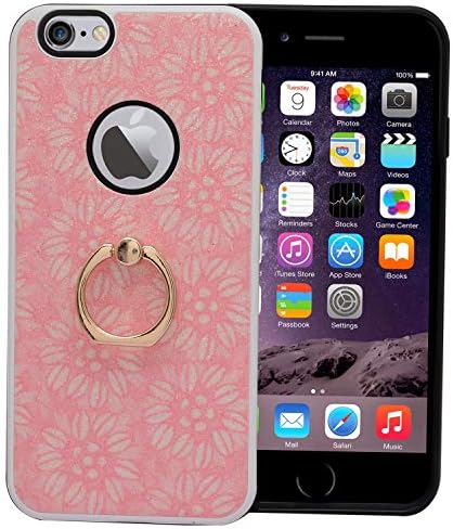 Digikart Hybrid Shock Proof Pink Mobile Back Cover Case with Ring for iPhone 6/6S