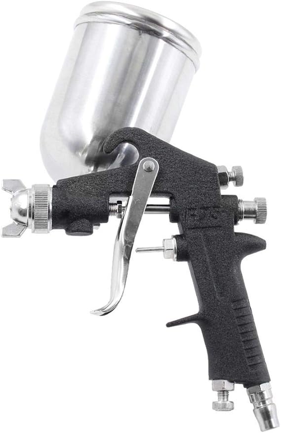 Pneumatic spray gun with cup paint spray tool with high volume and high