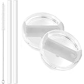 2 Pack 30 oz Tumbler Lid Replacement Fit for Stanley Cup, Replacement Lids Fit for Stanley Travel Tumbler, Spill Proof Tumbler Covers for Stanley Cup Accessories (White)