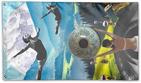Eyes Flying Deluxe Flag, 3 X 5', Multicolor.
