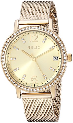 Relic Women's Laurie Gold-Tone Stainless Steel Mesh Watch ZR34502