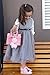 CMK Trendy Kids Colorful Python Grain Kids Crossbody Handbags for Girls with Little Rhinestone Sheep (80013_Pink)
