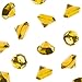 Super Z Outlet Acrylic Color Faux Round Diamond Crystals Treasure Gems for Table Scatters, Vase Fillers, Event, Wedding, Birthday Decoration Favor, Arts & Crafts (1 Pound, 240 Pieces) (Yellow)
