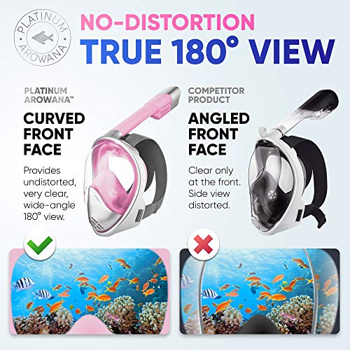 image for Platinum Arowana Full Face Snorkel Mask for Woman and Men Panoramic Vi