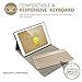 iPad 9.7 Keyboard Case,Dingrich Trifold PU Case Cover with Removable Magnetic Aluminum Bluetooth Keyboard for New iPad 9.7 inch - Brown (NOT for iPad Pro 9.7)