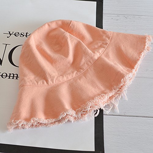 Kentop Hut Bob Fischerhut aus Baumwolle Sonnenhut Faltbarer Hut Anglerhut Stil konische Kanten Mode einfarbig (Grau) – Bild 6