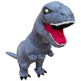 LuckySun Adult T-Rex Dinosaur Inflatable Costume Grey With Exclusive Drawstring Bag …