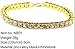 AOVR Hot Hip Hop Cuban Link CZ Crystal Gold Silver Plated 5.5mm Fully Iced-Out Chain Bracelet (Gold)
