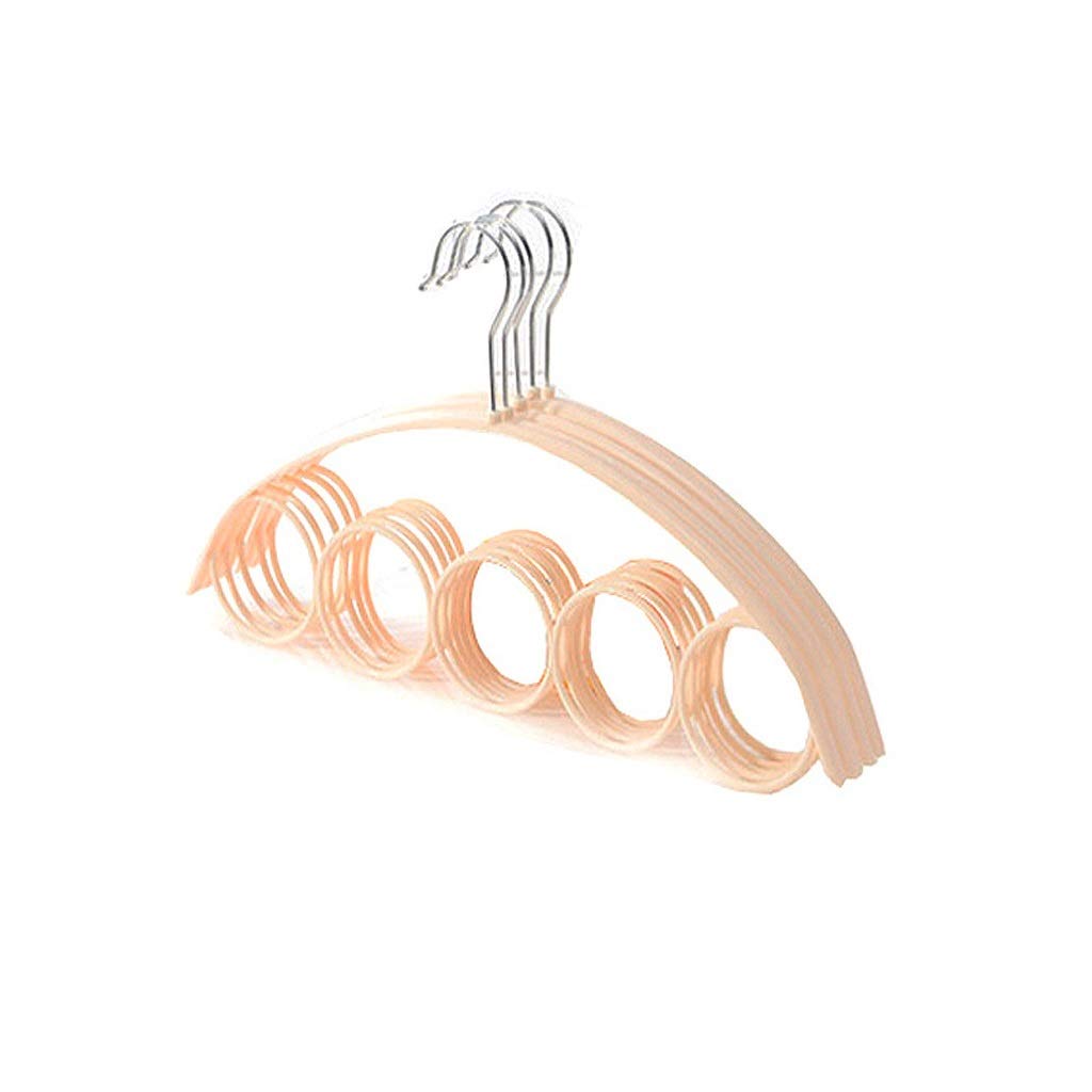 SHYPT 1PC 5 Hole Scarf Wraps Shawl Storage Hanger Ring Rope Slots Holder Hook Ring Ties Hanger Belt Rack Scarves OrganizerHolder Hook (Color : C)