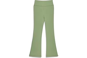 BIG ELEPHANT Girls Flare Leggings, Bootcut Yoga Pants for Kids, High Waisted Bell Bottoms for Dance Workout