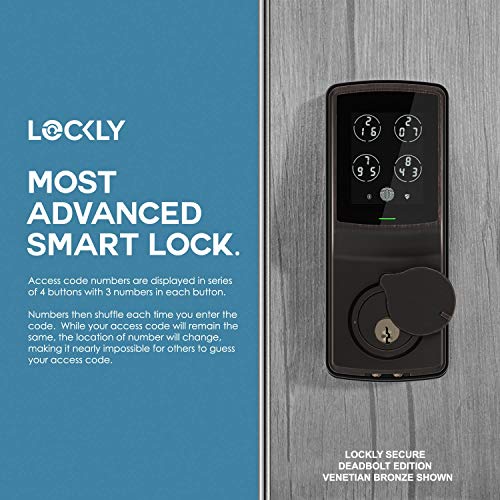 Lockly Keyless Entry Smart Lock, PIN Genie Door Lock (PGD 728) with Discreet PeekProof