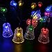 CrazyFire 16ft/5m LED Party Light,Bell Shape 20 LEDs Colorful Party Light Strings for Chritsmas Wedding Halloween Party Decorations Outdoor Lights Solar Powered with 3 Modes