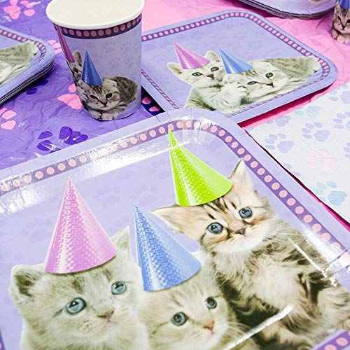 Kitten Party Supplies Packs (For 16 Guests), Kitten Themed Party