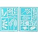 Martha Stewart Crafts Adhesive Stencils (5.75 by 7.75-Inch), 32270 15 Leaves Designs