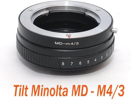 EzFoto Tilt Minolta MD MC Lens to M4/3 MFT Camera Adapter, for Panasonic G1, G2, G3, G10, GH1, GH2, GF1, GF2,GF3, Olympus E-P1 E-P2, E-PL1, E-PL2, E-P3 etc