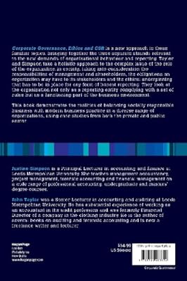 Buy Corporate Governance Ethics And Csr Book Online At Low - 