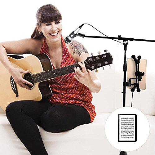 PYLE-PRO PMKSPAD1 Multimedia Microphone Stand With Adapter for iPad 2 (Adjustable for Compatibility w/iPad 1)