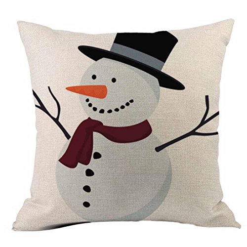 GBSELL Merry Christmas Pillow Cover Decor Joyous Santa Claus Pillow Case,18″ L X 18″ W (F)
