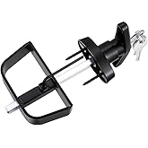 QANVEE Shed Door Latch T-Handle Lock Kit with 4 Keys,Storage Barn Shed Door Hardware Lock Set 4½" and 5½" Stem