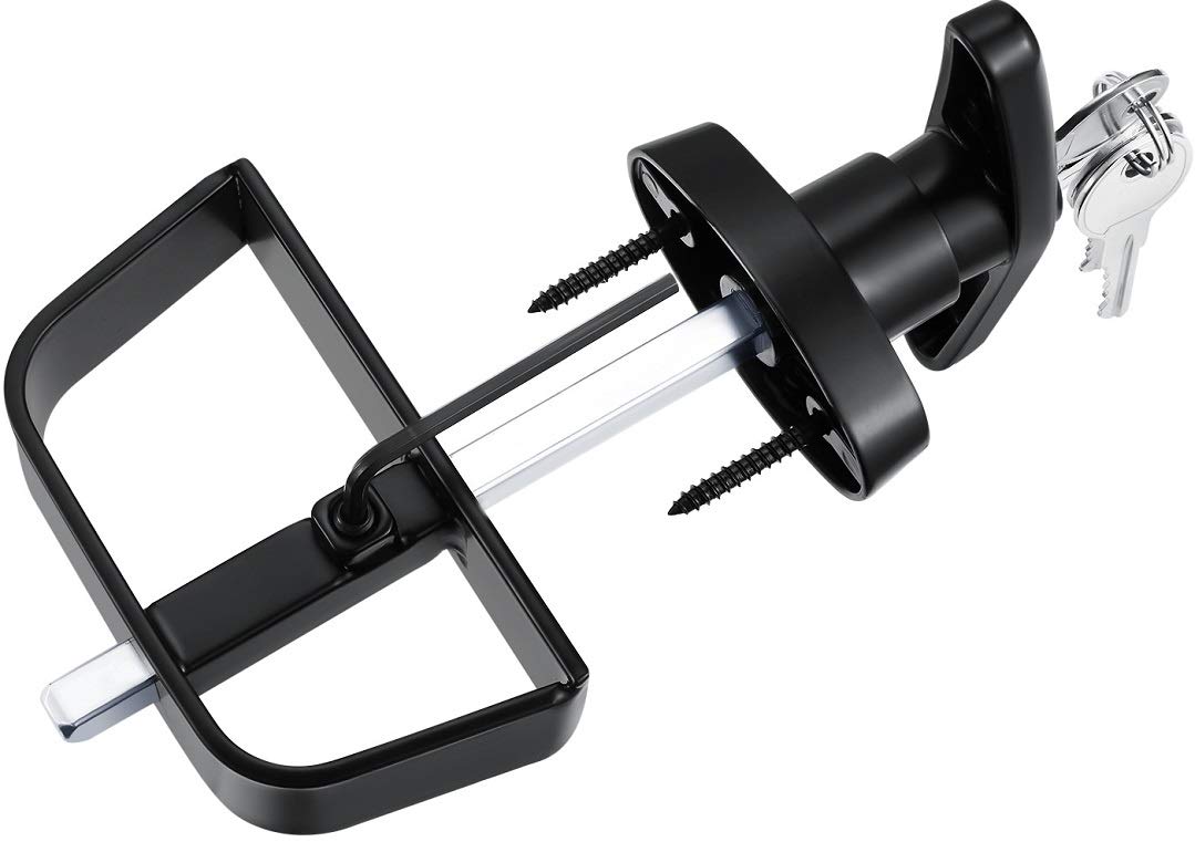 Photo 1 of QANVEE Shed Door Latch T-Handle Lock Kit with 4 Keys,Storage Barn Shed Door Hardware Lock Set 4½" and 5½" Stem