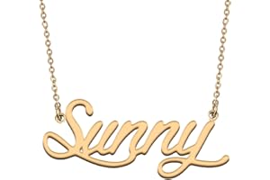 HUAN XUN Personalized Jewelry Custom Initial Pendant Custom Name Necklaces for Women Womens