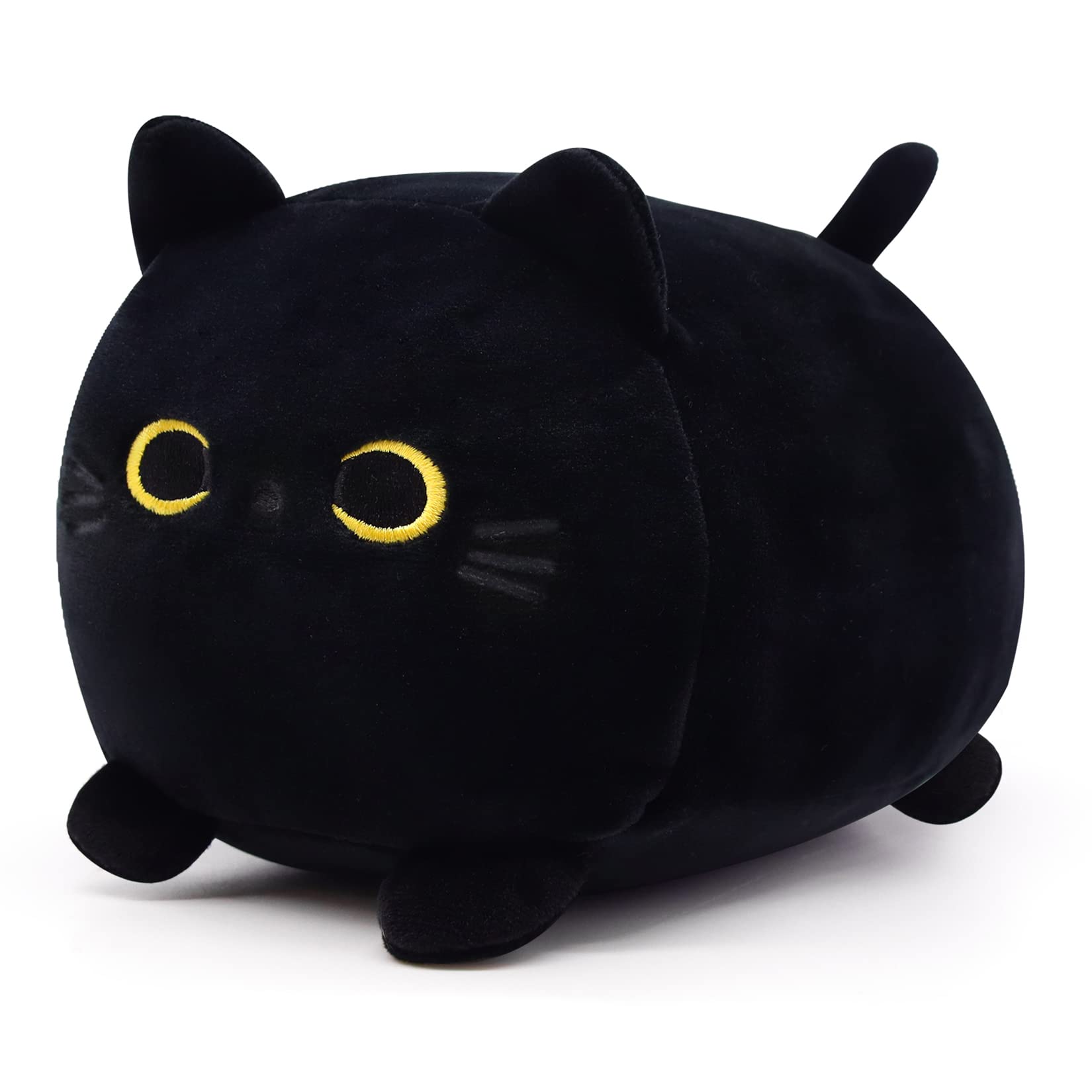 Yamepuia Black Cat Plush,Cat Stuffed Animal Toy,Black Cat Plushies Doll,Black Cat Pillow Stuffed Cat Toys for Kids Birthday Christmas Home Decoration