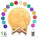 AGM Moon Lamp 3D Printing 16 Colors 5.9 Inch Hanging Moon Night Light with Stand & Remote &Touch Control with USB Charging for Baby Kids Lover Halloween Decor
