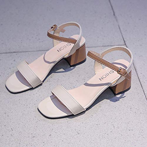 HTHJSCO-Women-Elegant-Sandals-Squard-Heel-Shallow-Mouth-Shoes-Fashion-Pointed-Work-Office-Single-Shoes