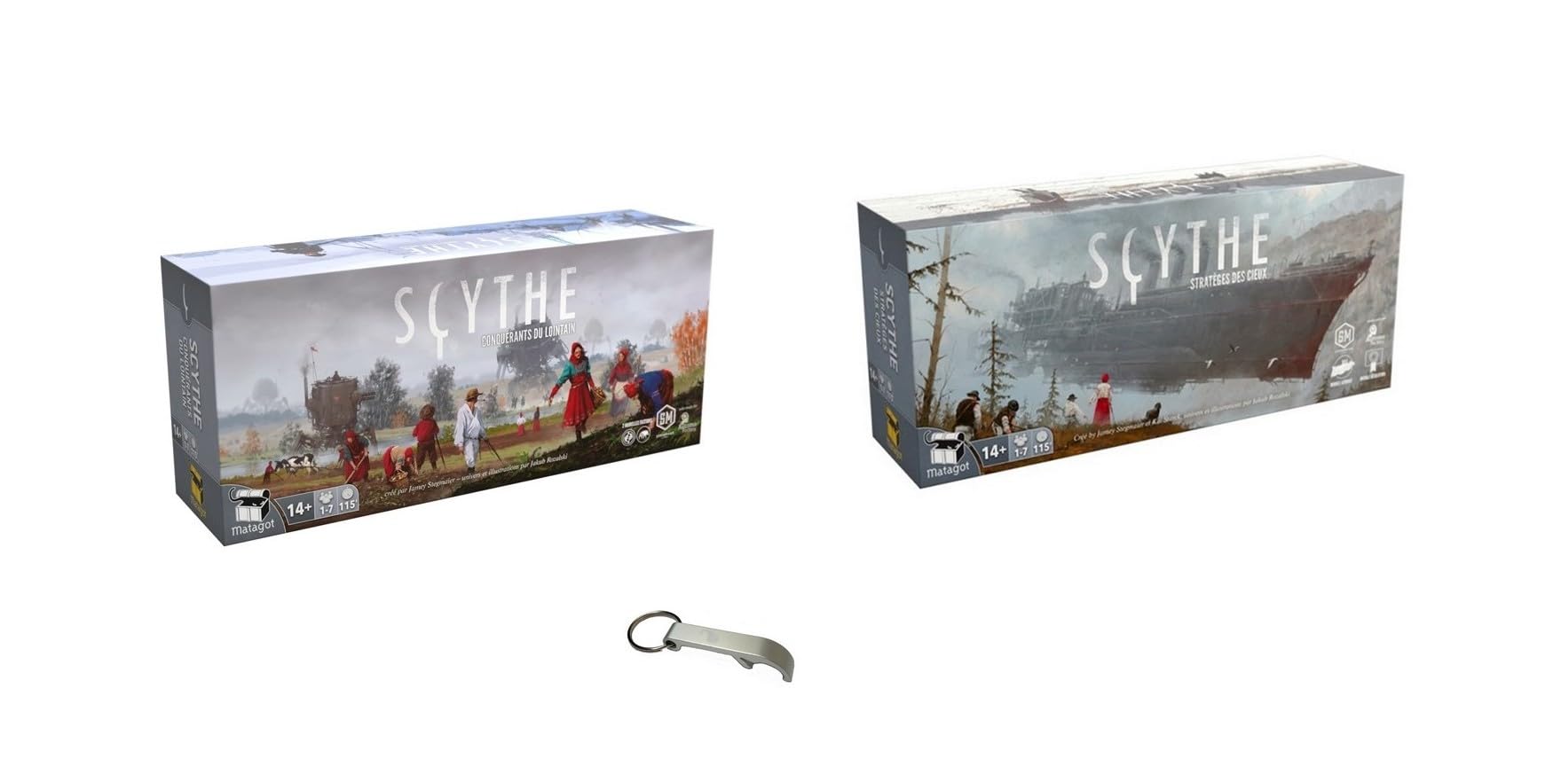 Scythe Set in French Conquerers of the Far + Strateges of the Heavens + 1 Bottle Opener Blumie (Conquerers + Strateges + Counks)