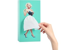 Sirmme Funny Skirt Tissue Box Cover Vintage Classy Cute Lady Skirt Tissue Box Holder Rectangular Creative Unique Decorative Tissue Box Cover for House Bathroom Living Room Bedroom & Office Mint