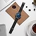 Tonnier Black Slim Stainless Steel Mesh Strap Mens Watch Ocean Depths Blue Watch Face