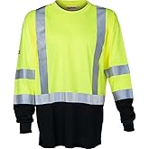 TapeTech Hi-Vis Long Sleeve Safety Shirt - Large Yellow