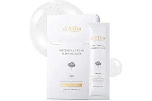 d'alba Piedmont Italian White Truffle Waterfull Vegan Sleeping Pack, Non Wash-off, Hydrating Overnight Face Mask with White T