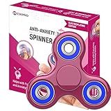The Anti-Anxiety 360 Spinner Helps Focusing Fidget Toy [3D Figit] Tri-Spinner EDC Focus Toy for Kids & Adults - Best Stress Reducer Relieves ADHD Anxiety Boredom Metal Bearing (Electroplating Pink)