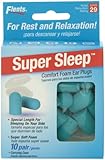 Flents Super Sleep Comfort Foam Ear Plugs, 10 Count (Pack of 2)