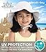 Brook + Bay Kids Sun Hat - Toddler Beach Hat Boys & Girls - UV Swim Hat with Wide Brim White Small - White
