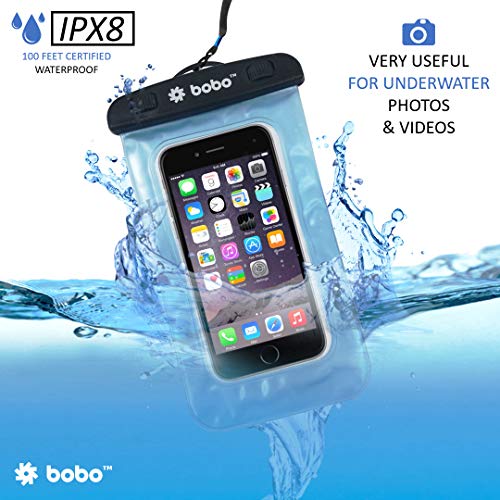 BOBO Universal Waterproof Pouch Cellphone Dry Bag Case for iPhone Xs Max XR XS X 8 7 6S 6 Plus, Samsung Galaxy S9 S8 + N