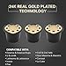 i Cafilas Reusable Capsules Refillable Coffee Capsule Filter Compatible With Nespresso coffee machines with Coffee Spoon brush (Gold)