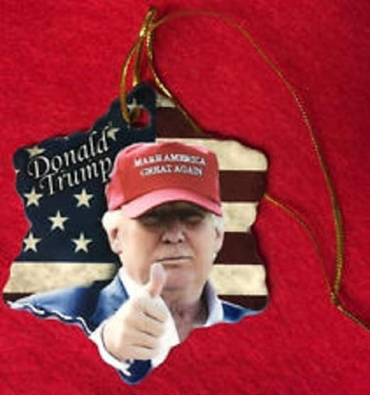 donald trump hat christmas ornament
