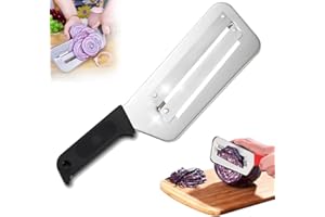 Stainless Steel Dual Blade Cutter, 2026 New Cabbage Shredder for Coleslaw, Stainless Steel Shredder Knife, Sharp Blades Durab