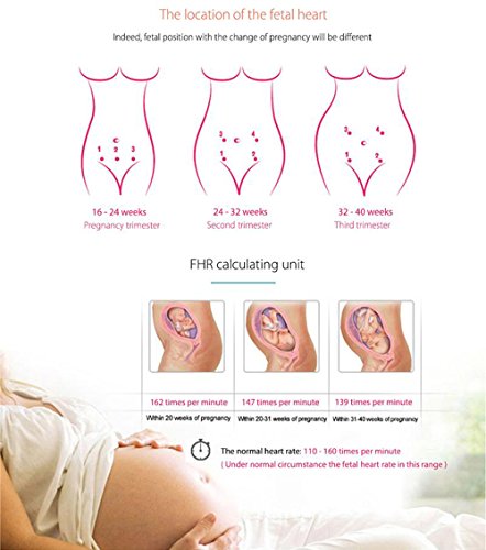 Baby Sound Amplifier, Sumger Heartbeat Baby Monitor, Listening To The Sounds of Your Baby, Good for New Mom