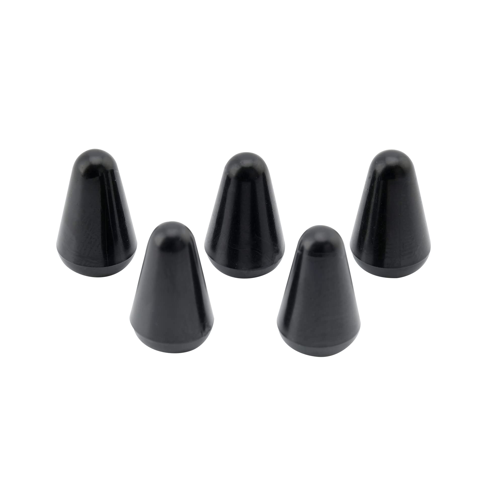 Musiclily Basic Metric 3.7mm 5 Way Guitar Switch Tips Pickup Selector Knobs Caps for SQ ST Strat Style Electric Guitar, Black (Set of 5) โ image 1