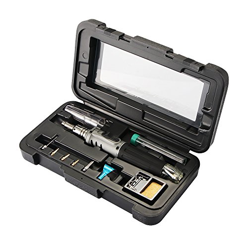 Powstro Butane Soldering Iron,Adjustable Flame, 10 in 1 Professional Gas Soldering Iron Self-igniting Torch Kit Suitable for Repair Jewelry Making Brazing Model Building Circuit Boards - Thumbnail 6