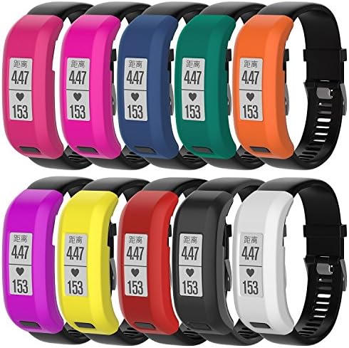 Auskic Garmin Vivosmart HR Case Cover, 10-Pack Silicon Replacement Accessories Protector Band Sleeve Cover (No Tracker, No Band)