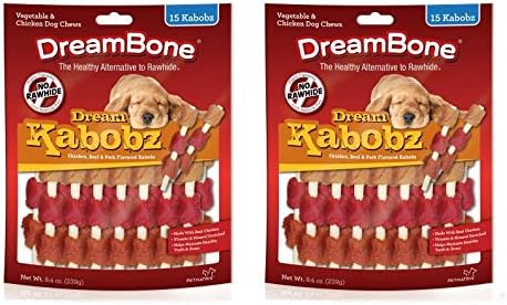 Dreambone Chicken, Beef and Pork Flavored Kabobz, 15-Pack