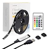 LED Strip Lights 15ft for TV 65 to 75inch,WENICE tv Backlight Strip 4.5m with 24key IR Remote Multi Color-The Longer