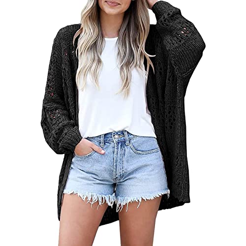 ADJHDFH Black Cardigan For Women Short Sleeve