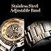 ALPS Men's Classic Luxury Skeleton Mechanical Hand Wind Stainless Steel Automatic Watch