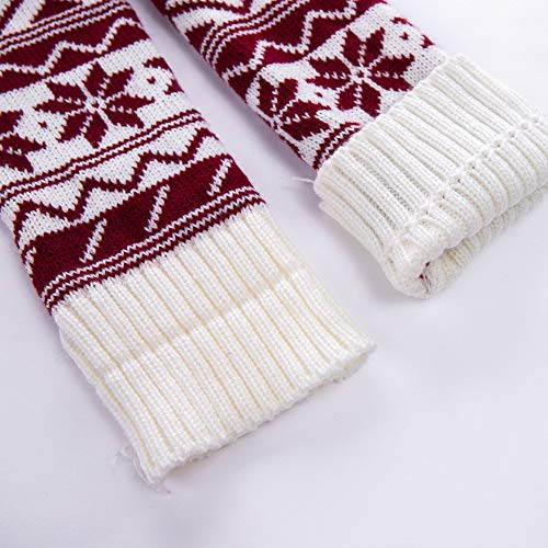 Valentine's Best Gift!!!Kacowpper Women Christmas Warm Thigh High Long Stockings Knit Over Knee Socks Xmas - Thumbnail 3