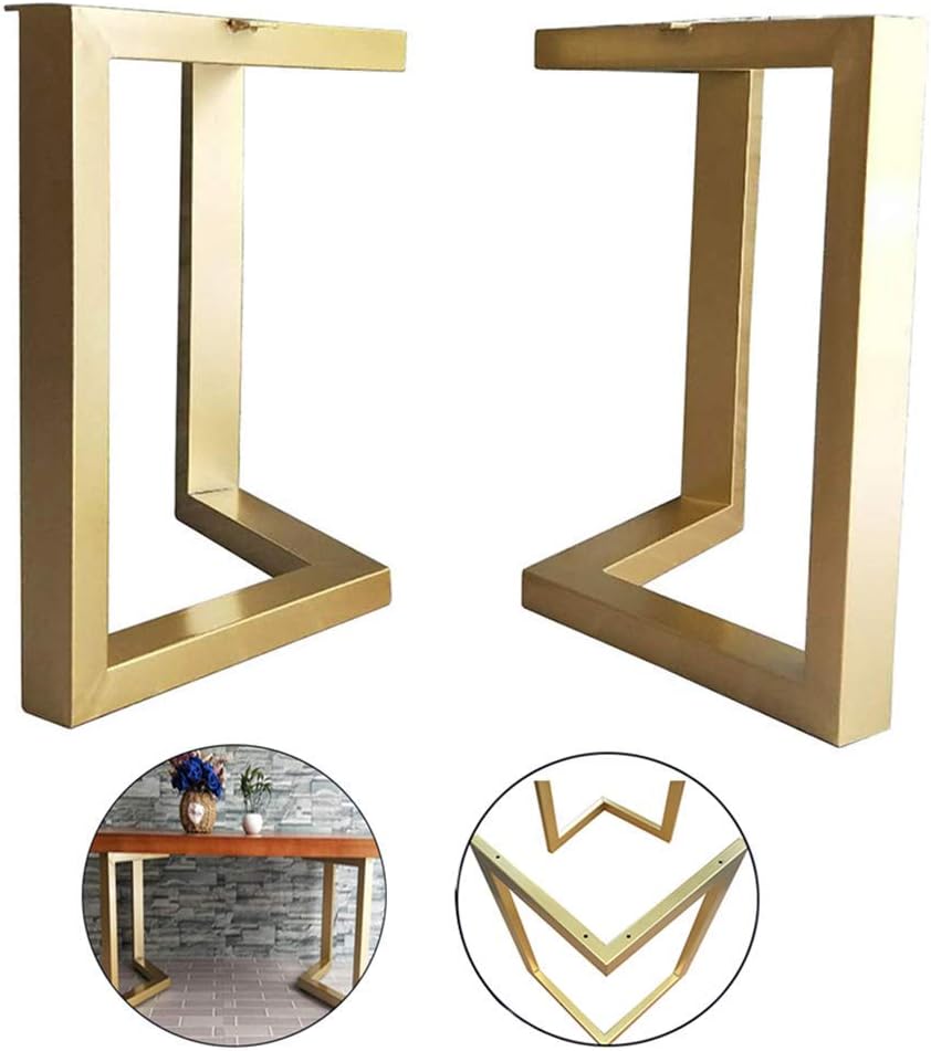 hrpay Table leg Furniture legs Table Legs, Dining Table Holder Stand, Floor Protector Adjustable Modern Industry, Heavy Metal Black V-Shape (2pcs) for Cabinet Cupboard Sofa Couch Chair